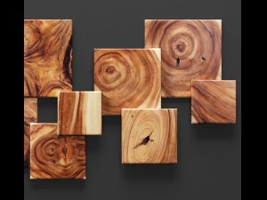 square standout wall art set of 8 3D Model