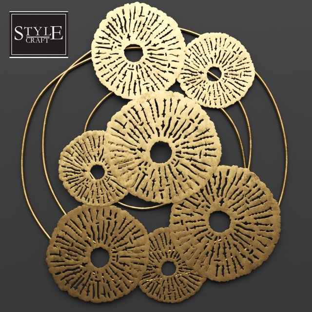 round wall decor by style craft Modèle 3D .c4d .max .obj .3ds .fbx .stl .blend 