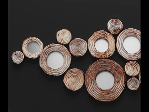 원형 클러스터 벽 장식 3D 모델