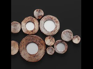 원형 클러스터 벽 장식 3D 모델