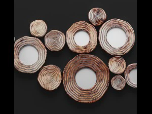 원형 클러스터 벽 장식 3D 모델