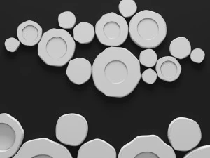 원형 클러스터 벽 장식 3D 모델