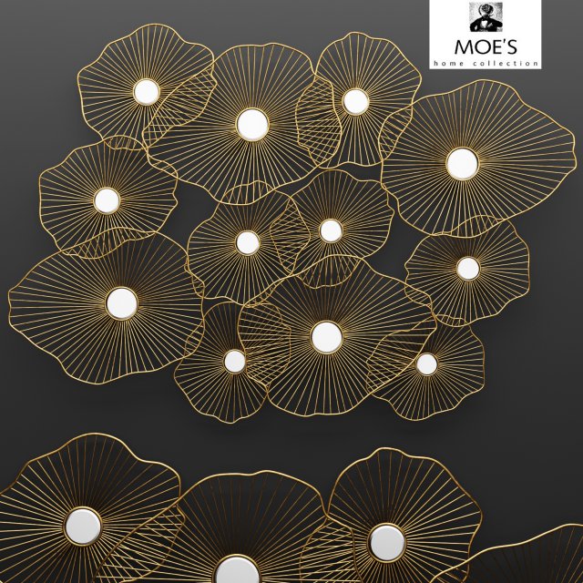lily pad wall decor Modello 3D .c4d .max .obj .3ds .fbx .stl .blend