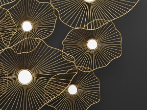 lily pad wall decor Modello 3D