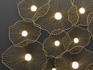 lily pad wall decor Modello 3D