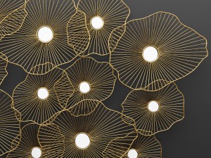 lily pad wall decor Modello 3D