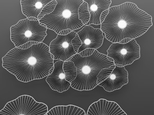 lily pad wall decor Modello 3D