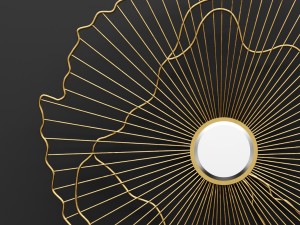 gild rachel wall mirror Model 3D