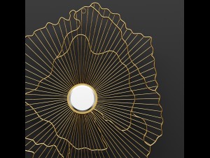 gild rachel wall mirror Model 3D