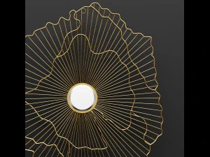 gild rachel wall mirror 3D Model