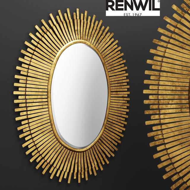 sparta wall mirror 3D मॉडल .c4d .max .obj .3ds .fbx .stl .blend 