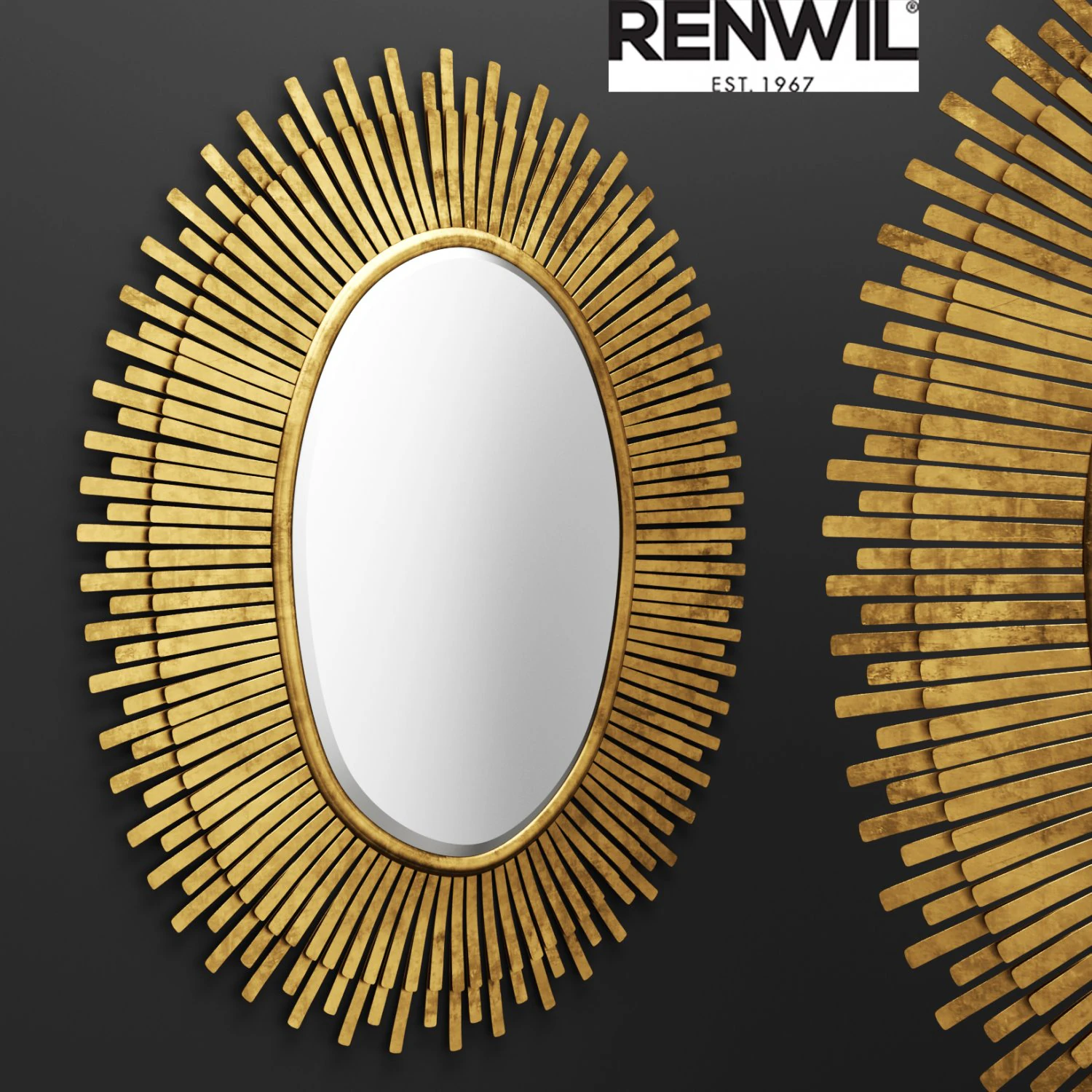 sparta wall mirror 3D Model .c4d .max .obj .3ds .fbx .stl .blend 