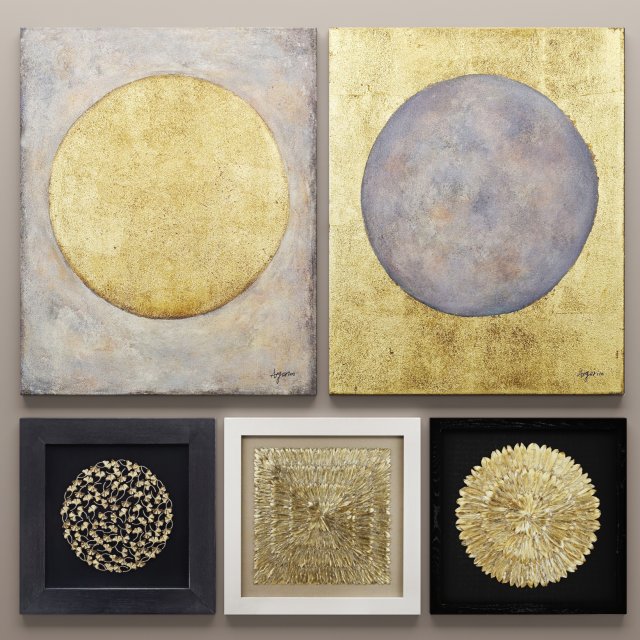 paintings set renwil and dimond home 3D Model .c4d .max .obj .3ds .fbx .stl .blend 