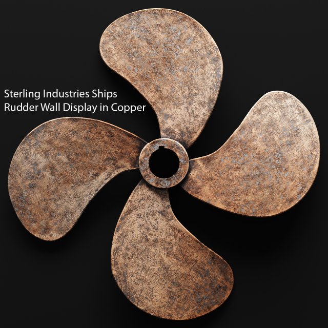 sterling industries ships rudder wall display 3D Model .c4d .max .obj .3ds .fbx .stl .blend 