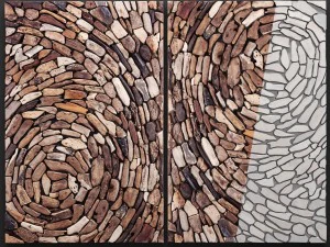 Dimond Home Art mural tourbillon en bois flott&eacute; naturel Modèle 3D