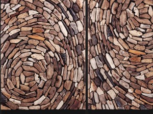 dimond home driftwood whirl wall art in natural 3D Model
