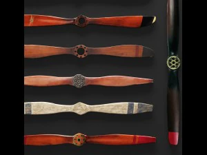 set propeller by authentic models and uma enterpri 3D Model