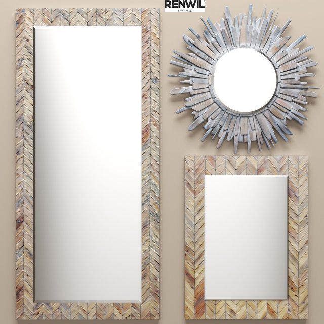 set mirrors 3D-Modell .c4d .max .obj .3ds .fbx .stl .blend 