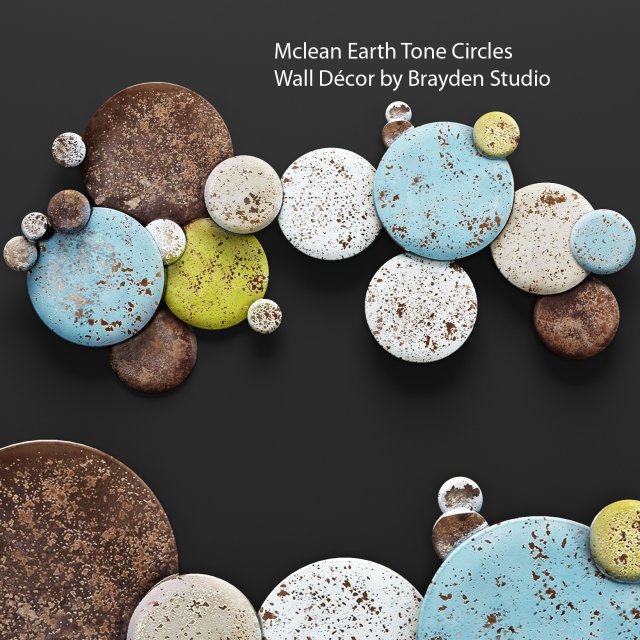 mclean earth tone circles wall decor Modèle 3D .c4d .max .obj .3ds .fbx .stl .blend 