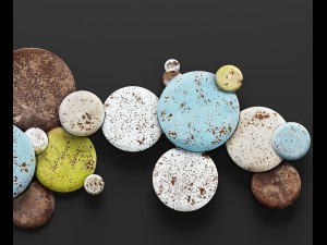 mclean earth tone circles wall decor Modèle 3D