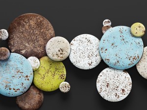 mclean earth tone circles wall decor Modèle 3D