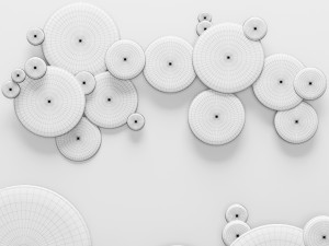 mclean earth tone circles wall decor Modèle 3D