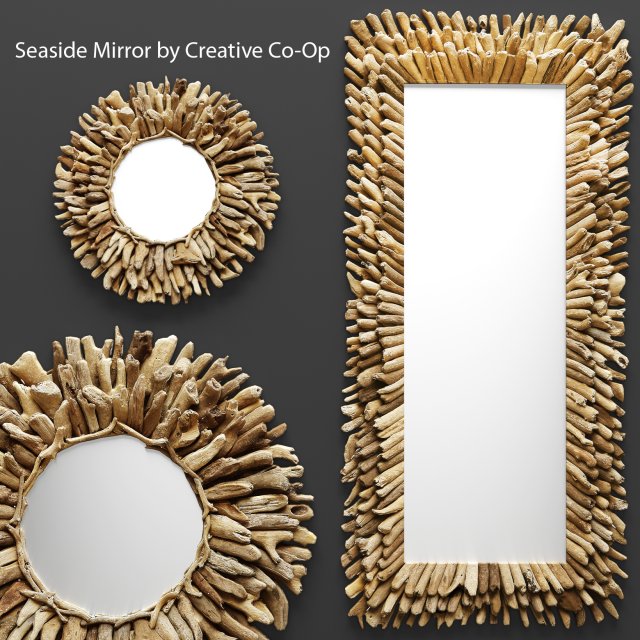 seaside mirror Model 3D .c4d .max .obj .3ds .fbx .stl .blend 
