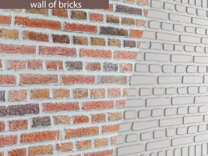bricks wall 3d 3D Model