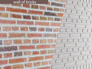 bricks wall 3d 3D Model