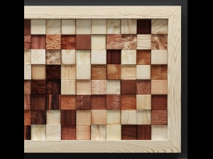 mosaic wood panel 3d Modelo 3D