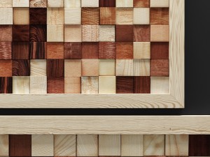 mosaic wood panel 3d Modelo 3D