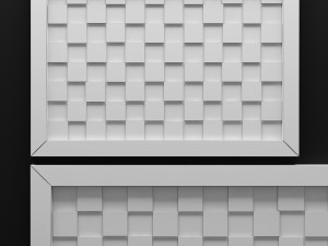 mosaic wood panel 3d Modelo 3D