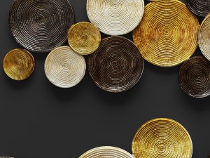 circles wall decor Modello 3D