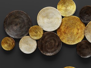 circles wall decor Modello 3D