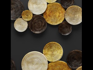 circles wall decor Modello 3D