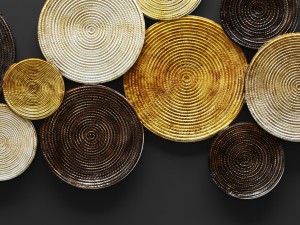 circles wall decor Modello 3D