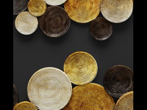 circles wall decor Modello 3D