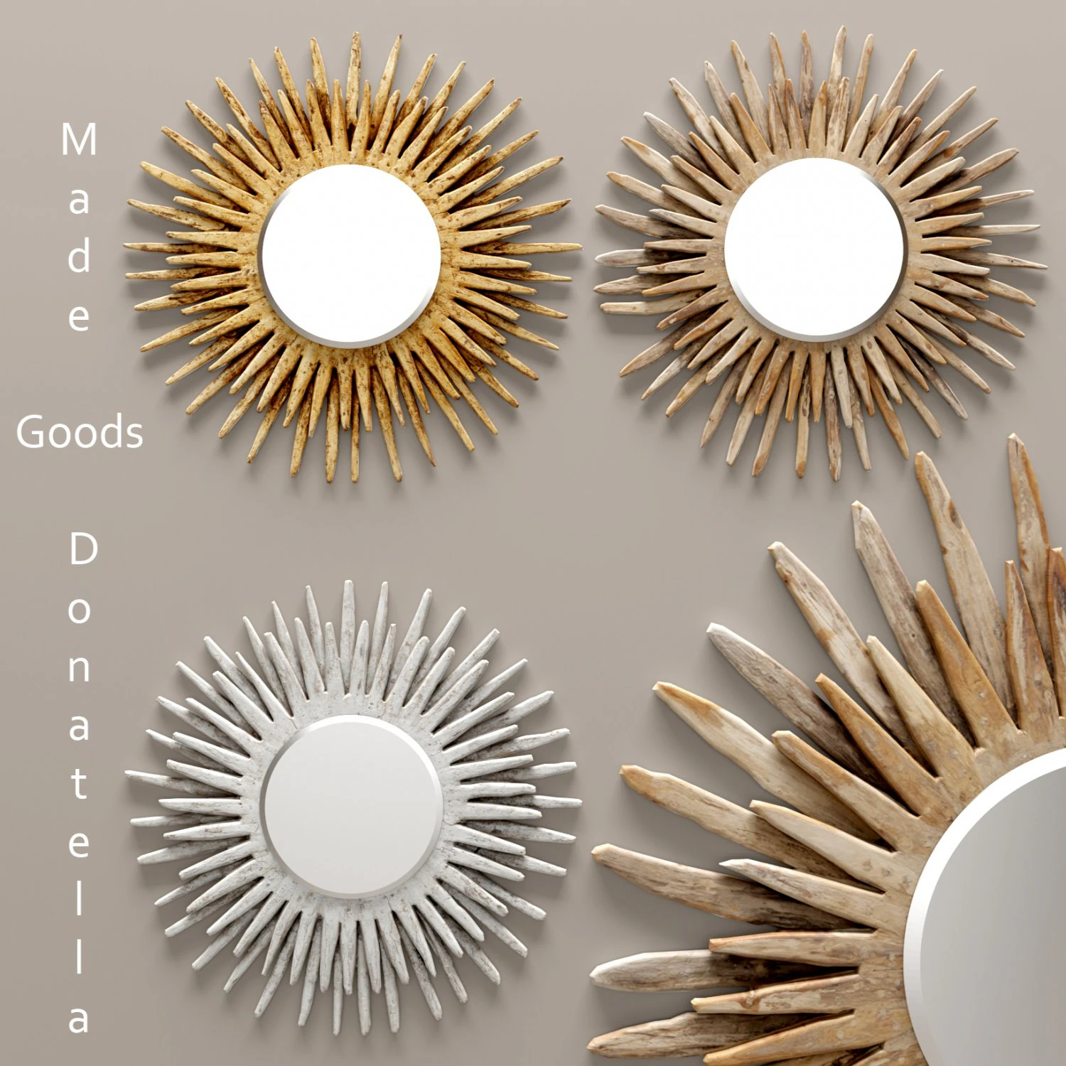 madegoods donatella set of mirrors 3D Model .c4d .max .obj .3ds .fbx .stl .blend 