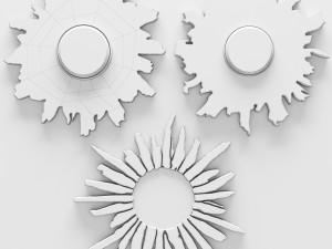 set of mirrors Model 3D