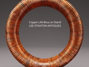 copper life bouy on stand 3D Model