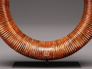 copper life bouy on stand 3D Model