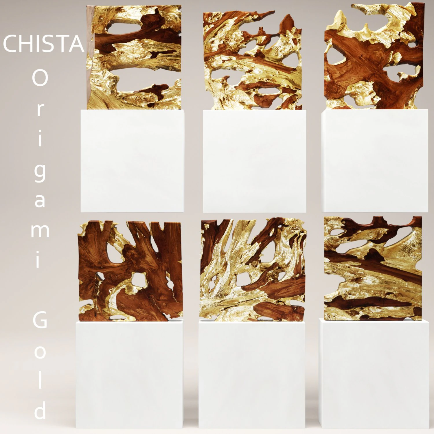 chista origami gold 3D Model .c4d .max .obj .3ds .fbx .stl .blend 