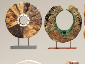 set of statues and sculptures 3D Model