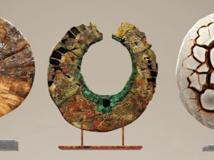 set of statues and sculptures 3D Model