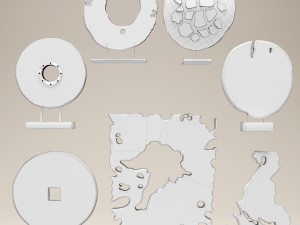 set of statues and sculptures 3D Модель