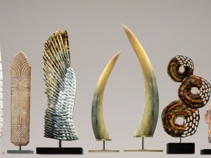 set of statues and sculptures 3D 모델