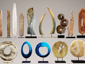 set of statues and sculptures 3D 모델
