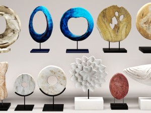 set of statues and sculptures 3D 모델