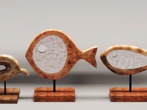 set of statues and sculptures 3D Model