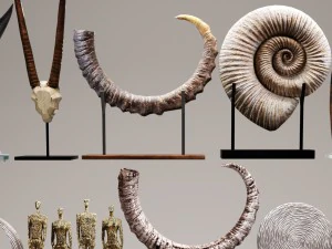 set of statues and sculptures 3D Model